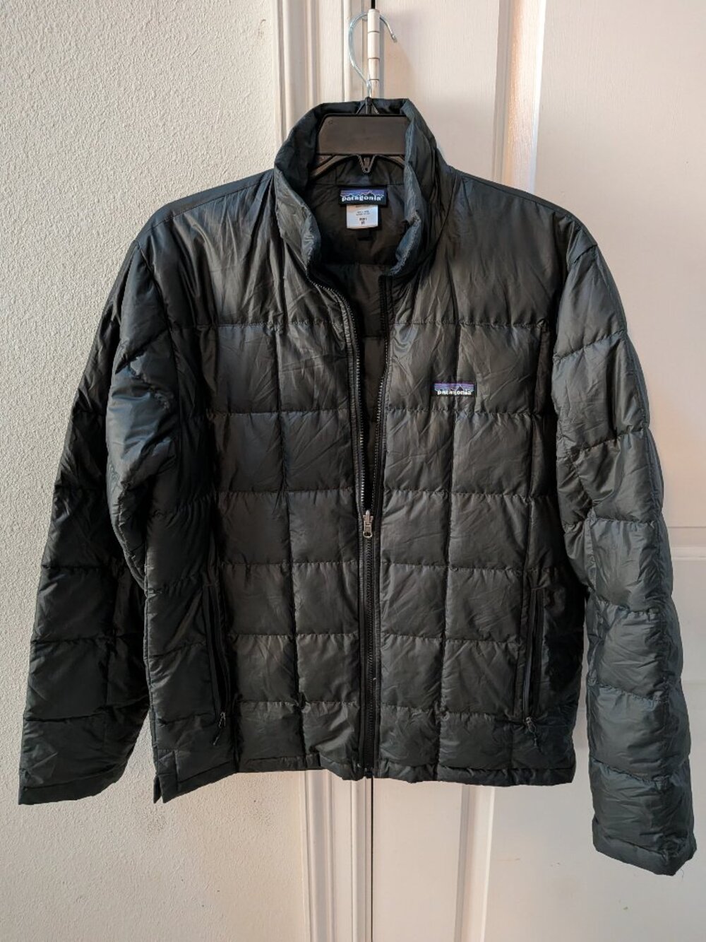 patagonia Mens battersea down puffer parka jacket Black Size Medium